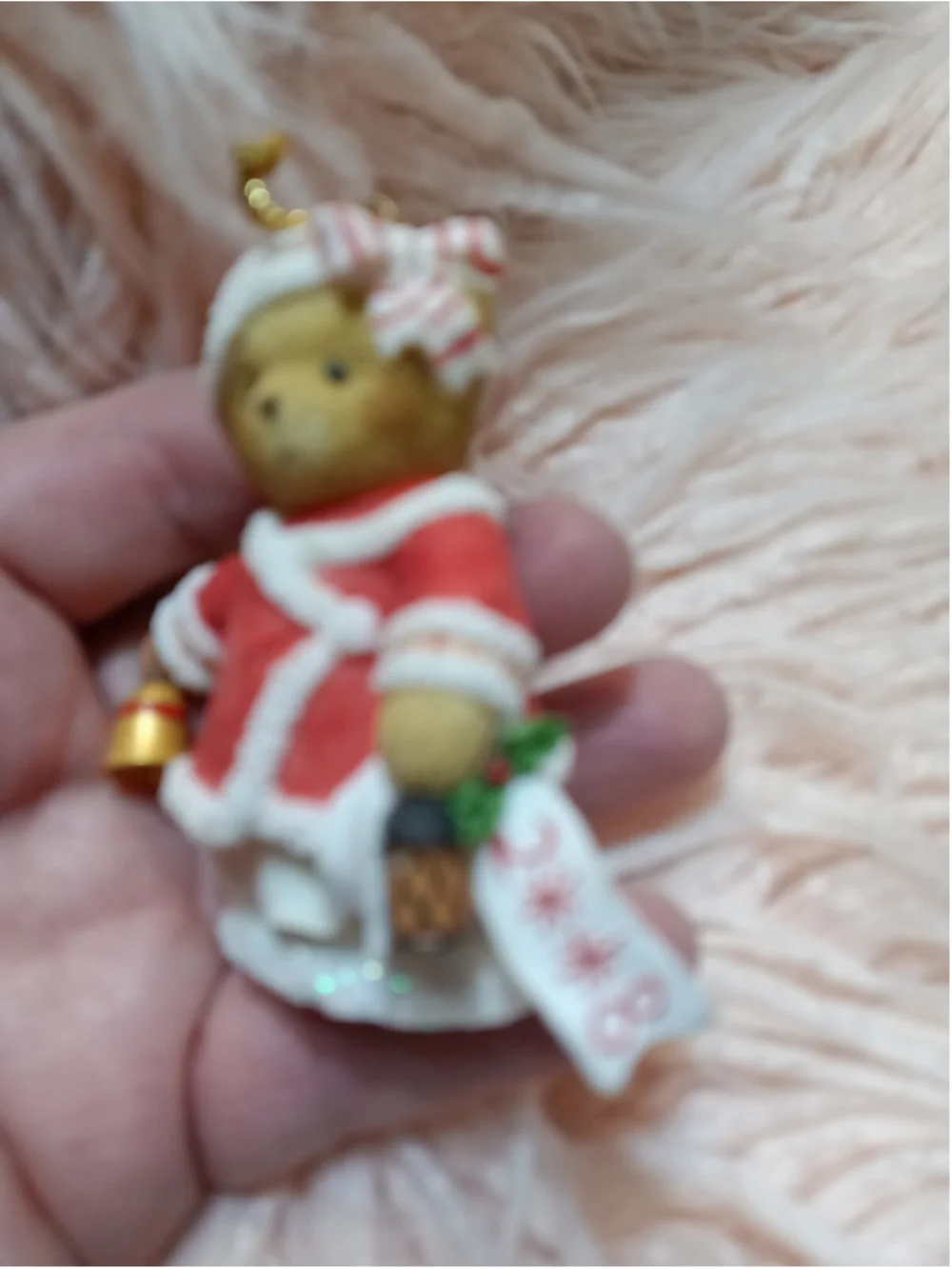 Cherished Teddies Abbey Press Exclusive Girl Bear Christmas Outfit w Bell 2008